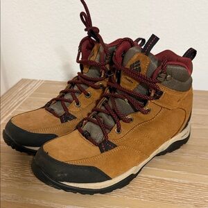 Columbia Women's Brown and Red Hiking Boots